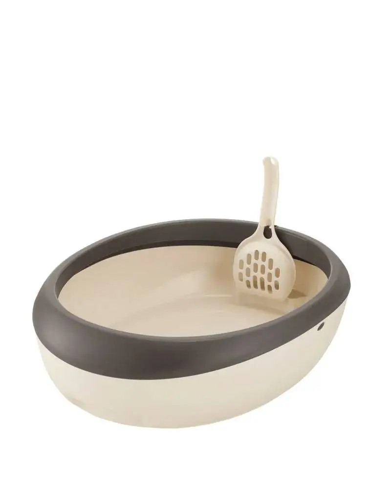 Richell  日本製 蛋型貓砂盤 -啡色